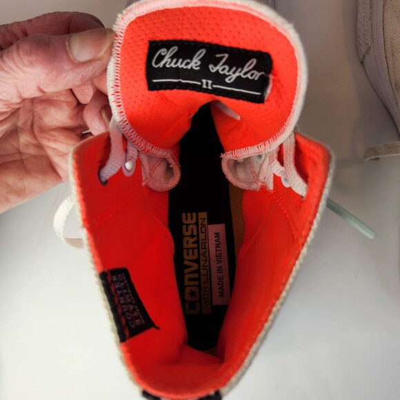 Chuck Taylor II Counter Climate Lunarlon Sz W 7.5, M 5.5, Converse Hi Tops - Picture 10 of 13